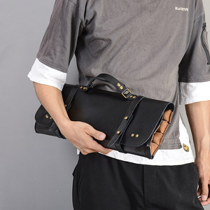 Estuche para Baquetas Zenos de Cuero Genuino, Bolsa para Baquetas de Cuero Vacuno, Funda, Estuche para Instrumentos — Organizador de Accesorios Duradero - Product Image 2