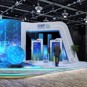 Cabina plegable portátil de madera reciclada personalizada, exhibición interior exclusiva para exposiciones, diseño de cabina gratis - Product Image 4