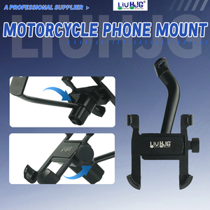 LIUHJG Aluminum Rechargeable Mirror Mount Handlebar Motorcycle <strong>Phone</strong> <strong>Holder</strong> for <strong>Motorbike</strong> - Product Image 2