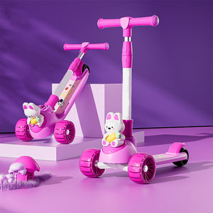 سكوتر أطفال 2-8 سنوات مع موسيقى وإضاءة، سيارة يو-يو <span class=keywords><strong>3</strong></span> في 1 قابلة للطي - Product Image 2