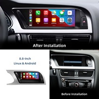 Écran tactile GPS compatible avec Android Wireless CarPlay pour Audi A4 RS4 B8 8K modèles 2009-2016, affichage sur tableau de bord