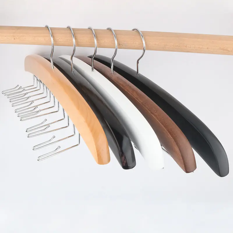 Colgador de madera ajustable de 24 barras, organizador de cinturón de acero inoxidable, doble nivel, uso en GARAJE, ropa, organización de baño