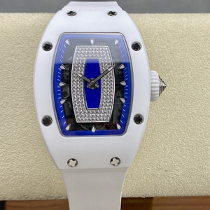 2026 New 0701 Barrel Shaped Waterproof Full Diamond Blue Dial Fashion ladies' Business Dating Leisure <b>Mechanical</b> <b>Watch</b> - Product Image 1