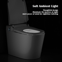 WC intelligent monobloc à détection automatique, cuvette allongée, toilette électrique avec siège chauffant