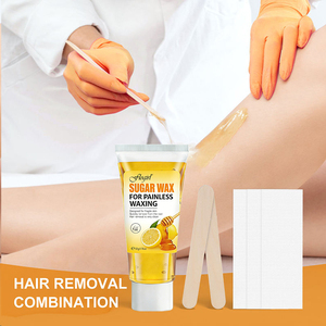 Kit de cire <span class=keywords><strong>au</strong></span> <span class=keywords><strong>sucre</strong></span> 50 ml, <span class=keywords><strong>épilation</strong></span> moins douloureuse, sans chaleur, soluble dans l'eau, pour tous les types de peau et de poils du corps, fusion rapide, cire dure - Product Image 1