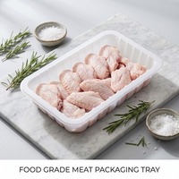 Barquette d'emballage sous blister personnalisée en usine, jaune, noir, blanc, en PP de qualité alimentaire, pour viande