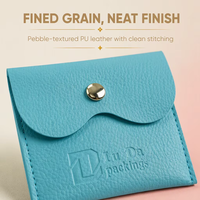 Pochette en cuir PU rose doré avec logo personnalisé, pour emballer des bijoux, des bagues, des boucles d'oreilles, des colliers, etc.
