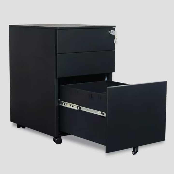 Office Steel Movable Storage Cabinet 3 Drawer Cabinet Metal Mobile ...