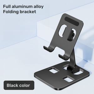 Soporte plegable de aluminio y aleación para teléfono móvil Soporte flexible y de apoyo para uso en escritorio Compatible con teléfonos inteligentes - Product Image 3