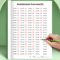 Cahier d'exercices de mathématiques pour enfants sur la multiplication et la division, table de multiplications pour les élèves du primaire, livre d'apprentissage des calculs