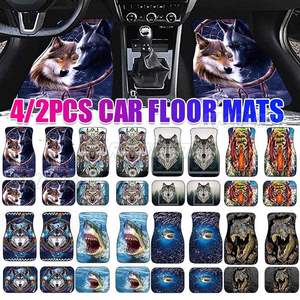 Tapis de sol de voiture universels 3D à imprimé animalier, ensemble de tapis avant et arrière, accessoires intérieurs pour fourgonnette et voiture - Product Image 1
