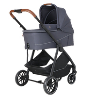 Poussette de luxe 3-en-1 pour bébé, haute qualité, nouveau design, prix usine, cadre portable en acier inoxydable, toutes saisons, logo personnalisé