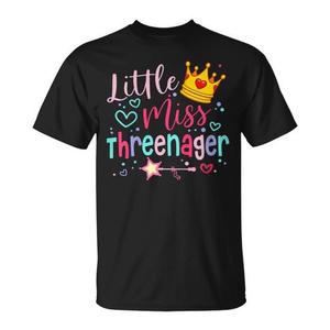 Camiseta Threenager Happy para fiesta de 3er cumpleaños para niña de 3 años - Product Image 1