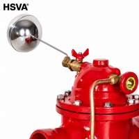 Vanne à flotteur à commande à distance rainurée HSVA PN16 en fonte ductile pour le contrôle du niveau d'eau avec flotteur en acier inoxydable