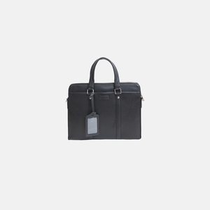 Bolso de Trabajo con Doble Cierre, Maletín de Cuero Vintage para Negocios, Bolso de Hombro para Portátil de Oficina para Hombre, Bolso Profesional - Product Image 1