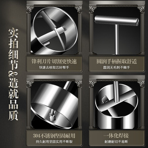 304 Stainless Steel Fruit Core Extractor Pear Apple Core Remover Kitchen <b>Tool</b> Hand Wash Only 2022 - Product Image 4