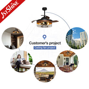 1stshine Ventilateur de Plafond Invisible Éclairage Décoratif PC Lame Moteur DC Ventilateur de Plafond Invisible avec Lumière - Product Image 5