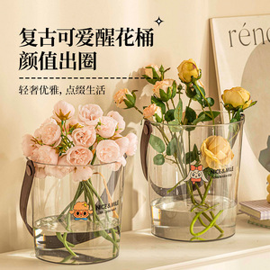 Cartoon Ice Bucket Round Plastic Party Beverage Tub Luxury Retro Style - Product Image 1