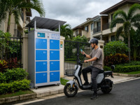 Gabinete Inteligente para Intercambio de Baterías Solares IoT, 8 Ranuras, Exterior, IP54, Carga PD, Monitoreo Remoto, para Negocios Comerciales de Scooters y Vehículos Eléctricos