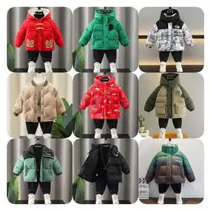 2-12y Kids Children's Down Outerwear Winter Clothes Teen Boys Girls Cotton-padded Parka Coats Thicken Warm Long Jackets