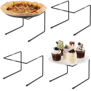 Support de Comptoir de Cuisine pour Pizza en Fil de Fer Noir – Présentoir pour Plats, Plaques à Pizza et Plaques de Cuisson - Product Image 1