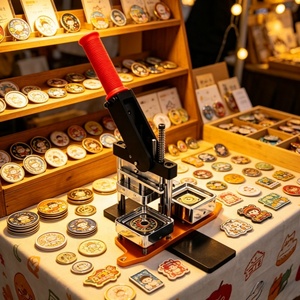 <span class=keywords><strong>Machine</strong></span> à fabriquer des badges, équipement de presse carrée pour la production d'aimants de réfrigérateur en acrylique et de badges - Product Image 4