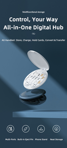 Caja de Almacenamiento Multifuncional Seis en Uno con Cable de Datos Micro USB de Carga Rápida 3A, Fácil de Transportar, Ideal para Viajes, para Múltiples Puertos - Product Image 4