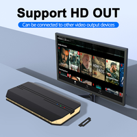 Accessoire automobile Adaptateur Carplay BT Android 13 AI Box pour voiture 8 Go 128 Go avec lumière ambiante