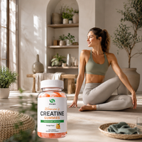 Gommes à mâcher à la créatine pour femmes, à base de matières premières entièrement naturelles, formule aux fruits rouges mélangés, choix alimentaire quotidien pratique pour adultes et femmes.
