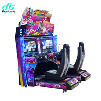 2 42 pouces écran hd électronique conduite dépasser double 2 joueurs simulateur monnayeur machine de jeu de course de voiture d'arcade
