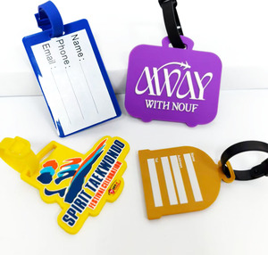 Manufacturer Custom PVC Luggage Tag <b>Suitcase</b> Baggage Handbag ID Tags <b>Label</b> Cartoon Style Travel Accessories Bag Tag - Product Image 1