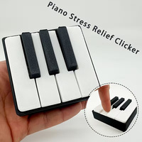 Vashine Mainan Fidget Piano Kotoran 3D Print, Mini Keyboard Mekanik Clicker, Mainan Sensorik Penghilang Stres Kreatif, Dekorasi, Hadiah Lucu
