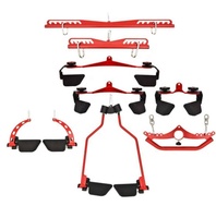Lot de 8 poignées réglables en métal pour musculation, traction dorsale, accessoire de machine à câble