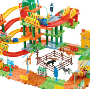 Regalo de Navidad los niños bricolaje montar juguete coche de carreras de <span class=keywords><strong>pista</strong></span> con batería operatd - Product Image 5