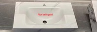 Comptoir de salle de bain minimaliste personnalisé en dalle de roche, courbé à chaud, intégré et sans joint, avec évier et support de robinet monotrou pour la maison