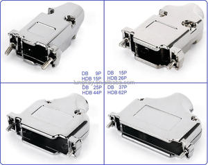 ปลอกหุ้มโลหะผสมสังกะสีแบบเรียบสำหรับ D-SUB 9 พิน รุ่น DB9 และ DB15 สำหรับสายเคเบิล - Product Image 2
