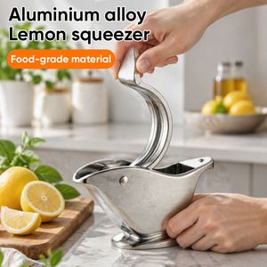 Presse-citron manuelle en aluminium de qualité alimentaire robuste avec base stable pour cuisine commerciale et usage domestique - Product Image 1