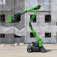 Plateforme élévatrice à bras articulé électrique autopropulsée de 18 m avec panier pour personnel