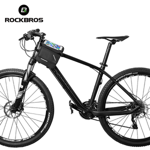 <span class=keywords><strong>ROCKBROS</strong></span> 6.0英寸自行车车把顶管 Pannier 袋与触摸屏手机壳自行车配件前框架手机袋 - Product Image 2