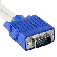 VGA3 + 6 1 en 2 sorties ordinateur affichage LED données vidéo multifonctionnelles 1 mâle à 2 femelle VGA câble à écran partagé