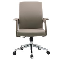 Chaise de bureau ergonomique pivotante avec roulettes, réglable en hauteur, minimaliste, en similicuir noir, accoudoirs en similicuir, chaise de bureau à domicile