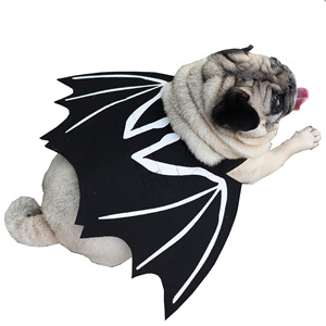 Halloween Bat <b>Wing</b> Costume for Dogs <b>Black</b> Cloth Pet Apparel Novelty Fall Accessory - Product Image 2