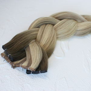 Nuovo Volume doppia trama geniale trama estensioni dei capelli di lusso di qualità per salone di alta qualità colore doppio disegnato trama geniale - Product Image 3