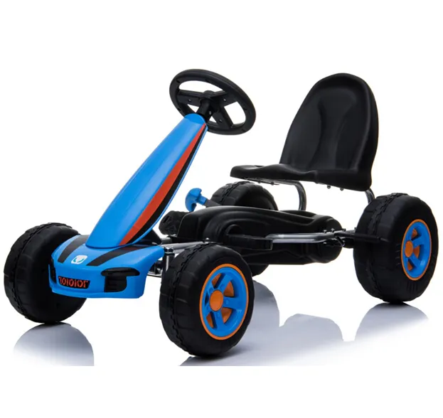 24V Children racing toy kids steering wheel bike four wheels pedal go kart kids battery powered car toy
