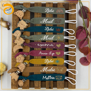 Best Selling Newborn Cotton Pacifier Chain Beech Wood Clip Anti Drop Nipple Holder Baby Teething Gifts <strong>Dummy</strong> Soother Chain Clip - Product Image 6