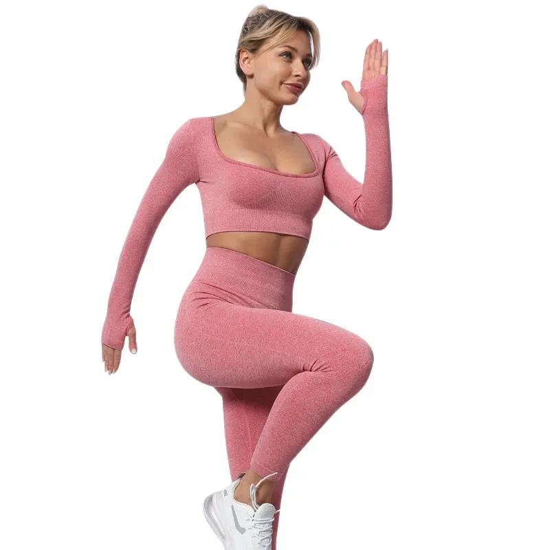 2021 nouveau sans couture bas poitrine entraînement fitness col carré vêtements de gymnastique vêtements actifs