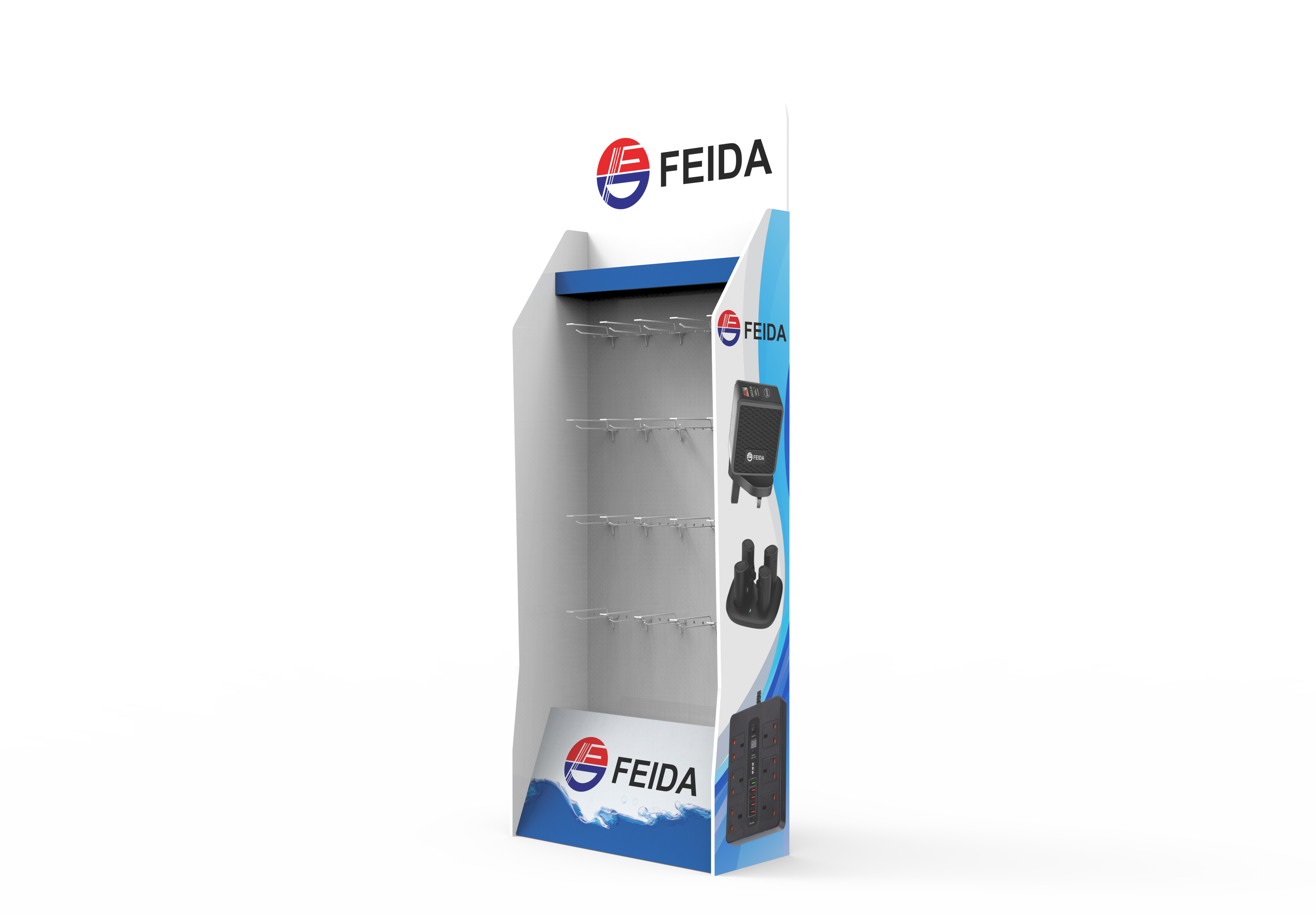 Apache Custom Single-Sided PVC Electronics Display Stand for Supermarket Shelves for Electronics Shop and Retail Store — view 5