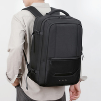 Sac à dos de voyage professionnel extensible en Oxford avec port de chargement USB et compartiment pour ordinateur portable pour homme, idéal pour les trajets quotidiens, le travail et l'école