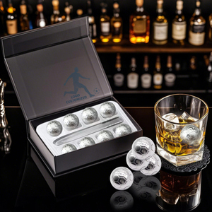 <span class=keywords><strong>Cubetti</strong></span> di Ghiaccio a Forma di Pallone da Calcio in Acciaio Inox, Regalo Perfetto per la Coppa del Mondo di Calcio 2026, Ideali per Raffreddare le Bevande Durante le Partite Importanti - Product Image 3