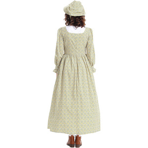 <span class=keywords><strong>Disfraz</strong></span> de <span class=keywords><strong>Halloween</strong></span> para <span class=keywords><strong>Amazon</strong></span> Source New Prairie Colonial Yellow Floral Dress Delantal Pioneer Ropa con tipo de personaje Echo - Product Image 3